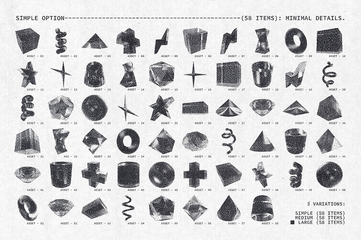 3D Pixelated Geometry Pack, a Graphic by softulka (Photo 4 of 8)