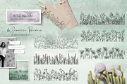 Wildflower Line Art Clipart, a Decorative Illustration by BalanceUA (Thumbnail 12 of 18)