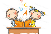 Set of cartoon kids, doodle children, a Person Illustration by Bubert Art (Thumbnail 3 of 4)