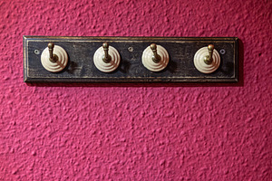 Vintage wall coat hanger over