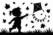 Kids Flying Kite Laser Cut Bundle, an Object Illustration by balal (Thumbnail 4 of 11)