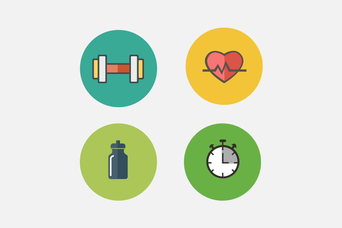 15 Health and Fitness Icons preview 2