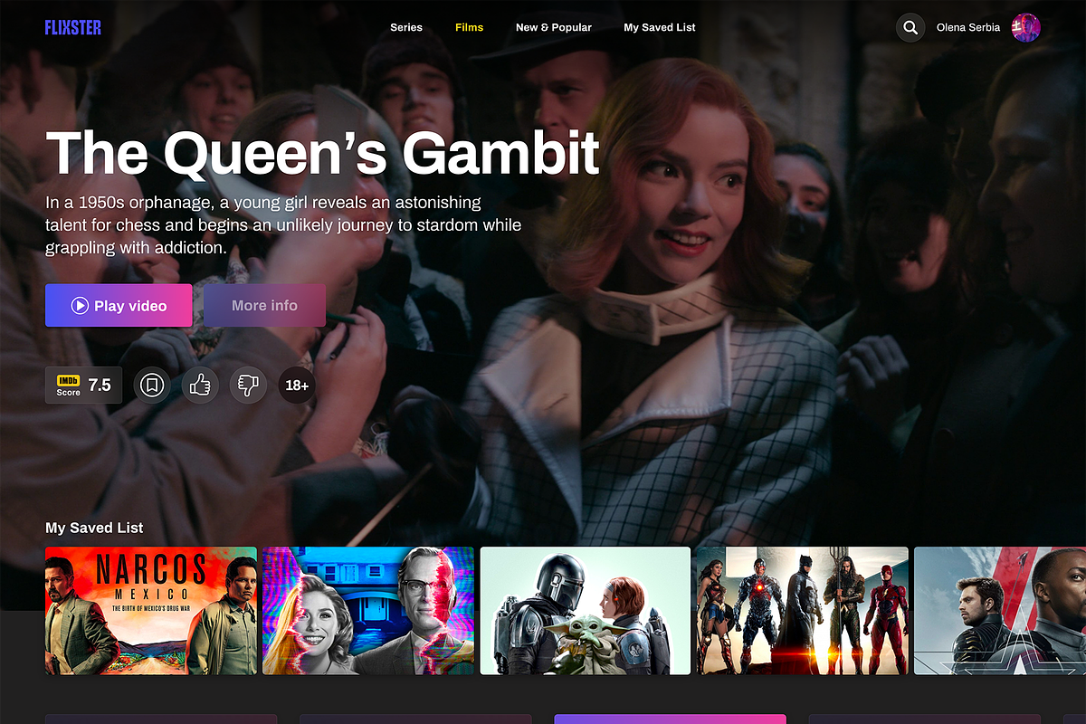 Flixster streaming service web kit, an UI Kit Template by SPACECAKE (Photo 14 of 15)