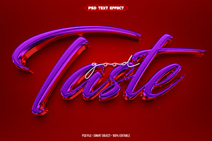 Taste 3D editable text effect, a Layer Style Add-On by Hello Muh
