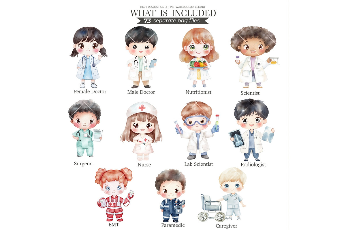 Hospital Watercolor, medical clipart, an Illustration by CharmClipart (Photo 2 of 9)
