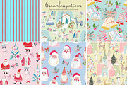 pastel Christmas seamless patterns, a Pattern Graphic by Patishop Art (Thumbnail 2 of 10)