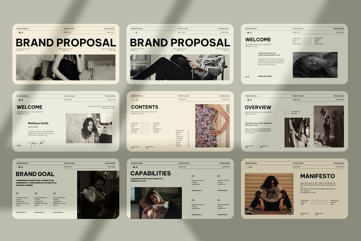 Brand Proposal Presentation Template, a Presentation Template by Dream-Lab (Photo 2 of 4)