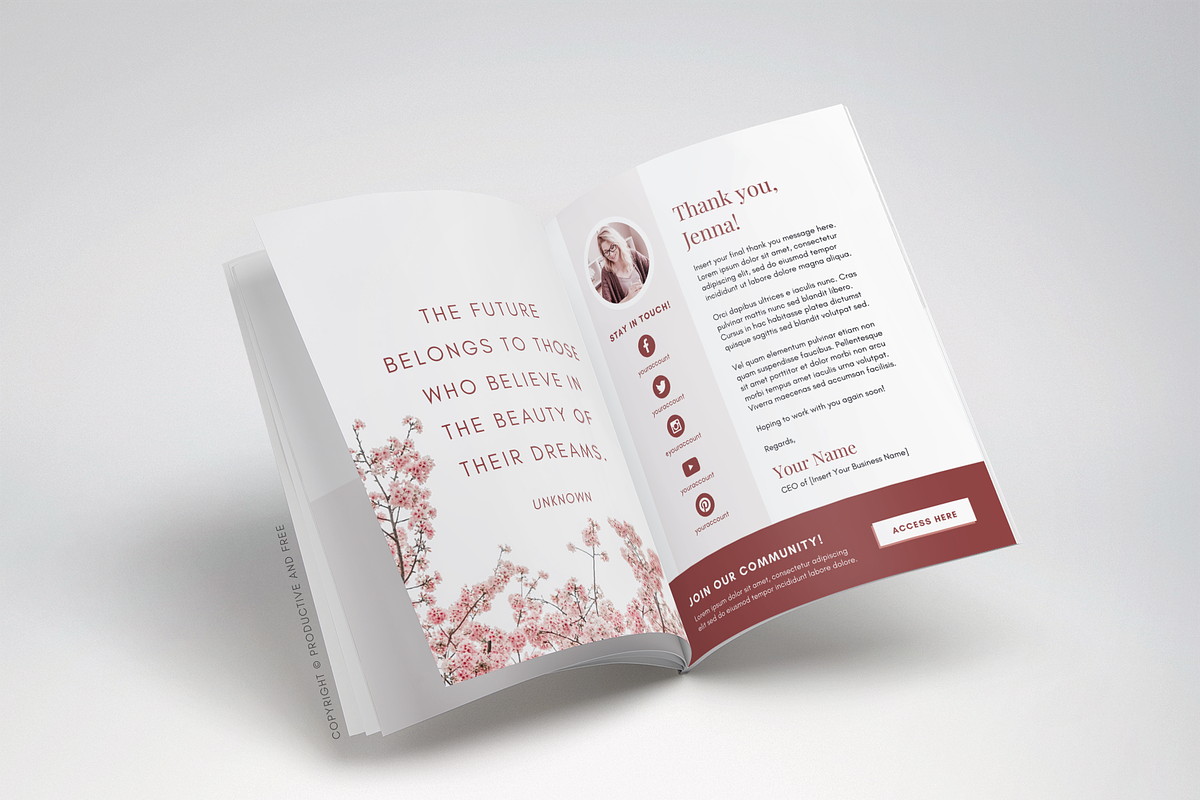 Client Experience Goodbye Packet, a Magazine Template by ProductiveandFree (Photo 7 of 14)