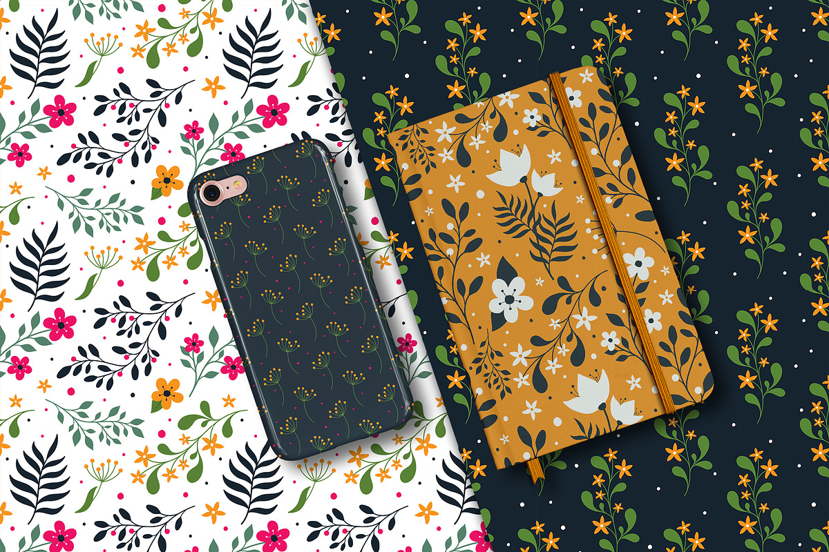 Seamless Floral patterns, a Pattern Graphic by The Odd Seed (Photo 2 of 9)