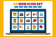 60 Website Vector Illustration, a Technology Illustration by Flat Icons (Thumbnail 1 of 7)