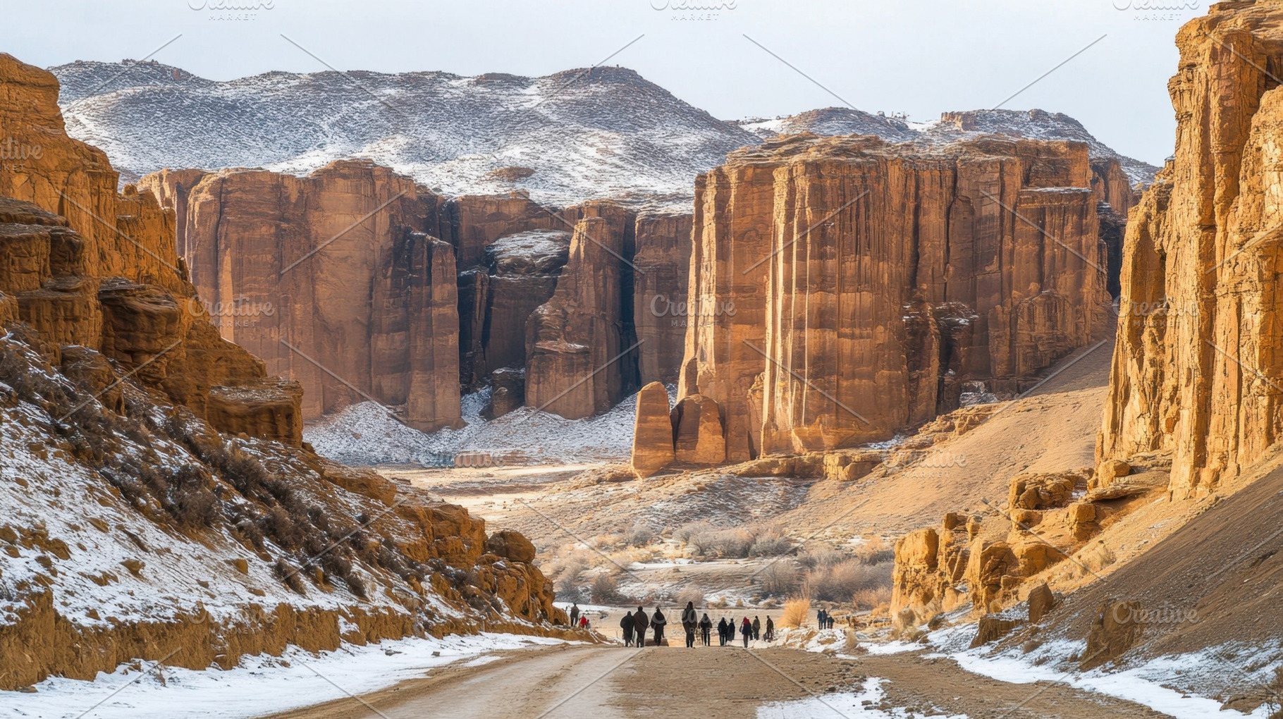 Canyon hike in winter, a Photo by Beautiful things
