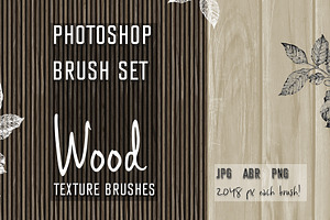 Photoshop Brush Set WOOD TEXTURE