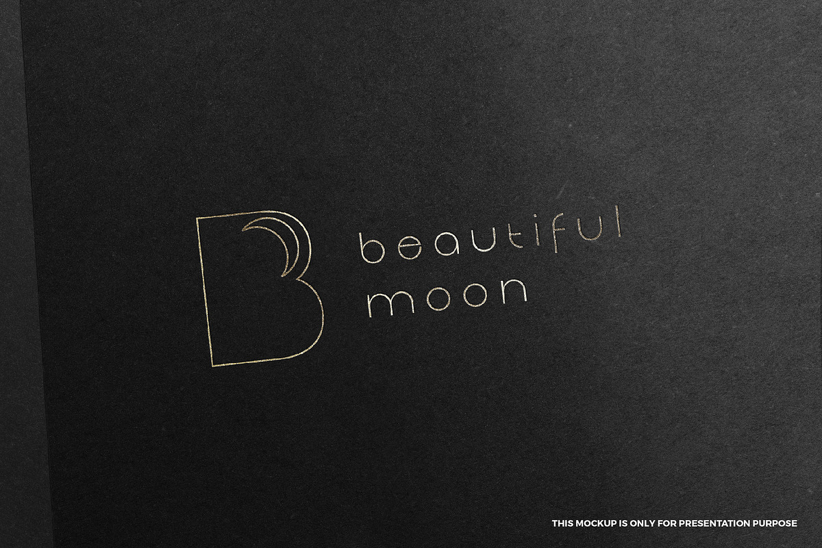 B crescent moon logo design, a Branding & Logo Template by MuzaInspires (Photo 2 of 5)