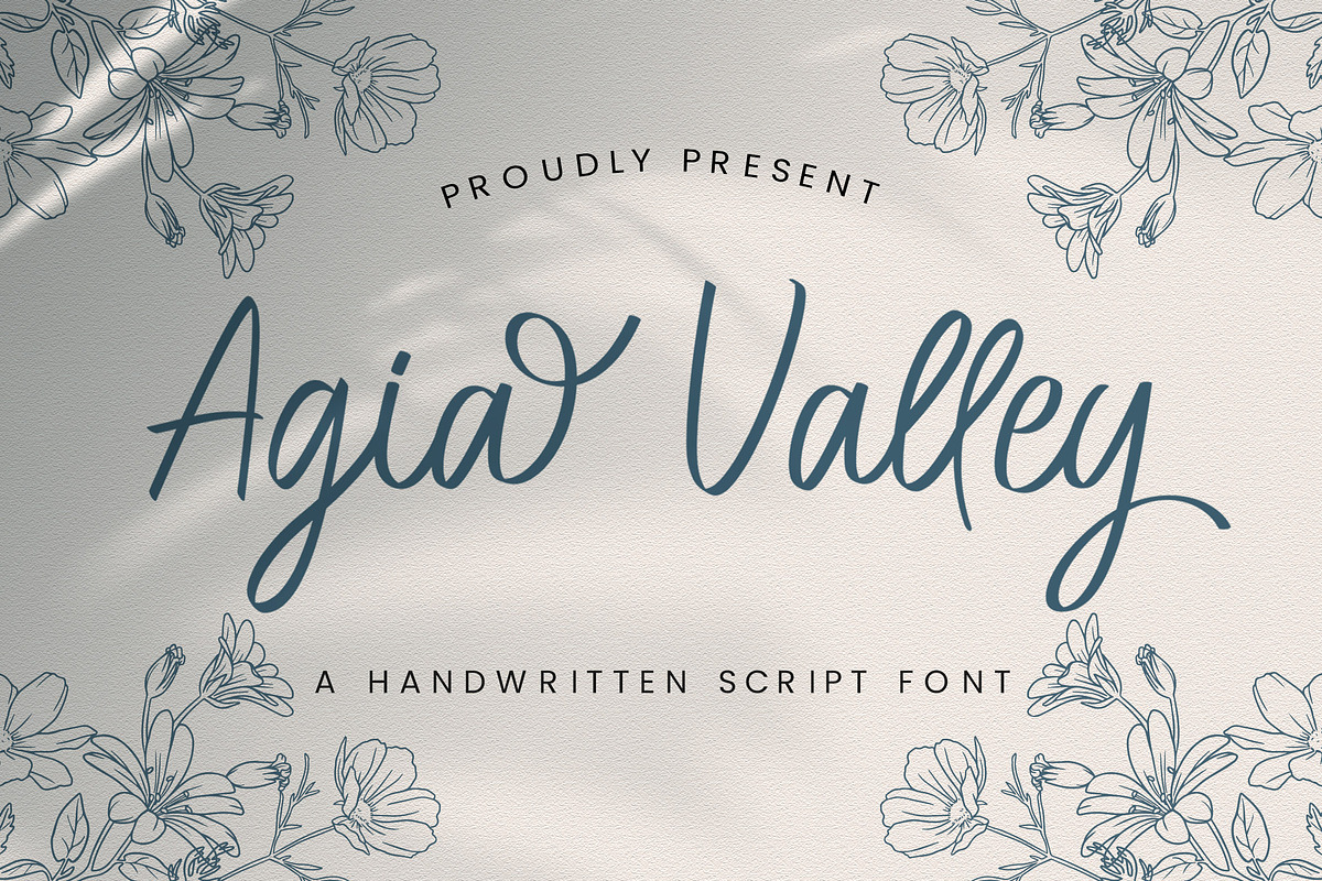 Agia Valley - Handwritten Font, a Script Font by StringLabs (Photo 1 of 9)