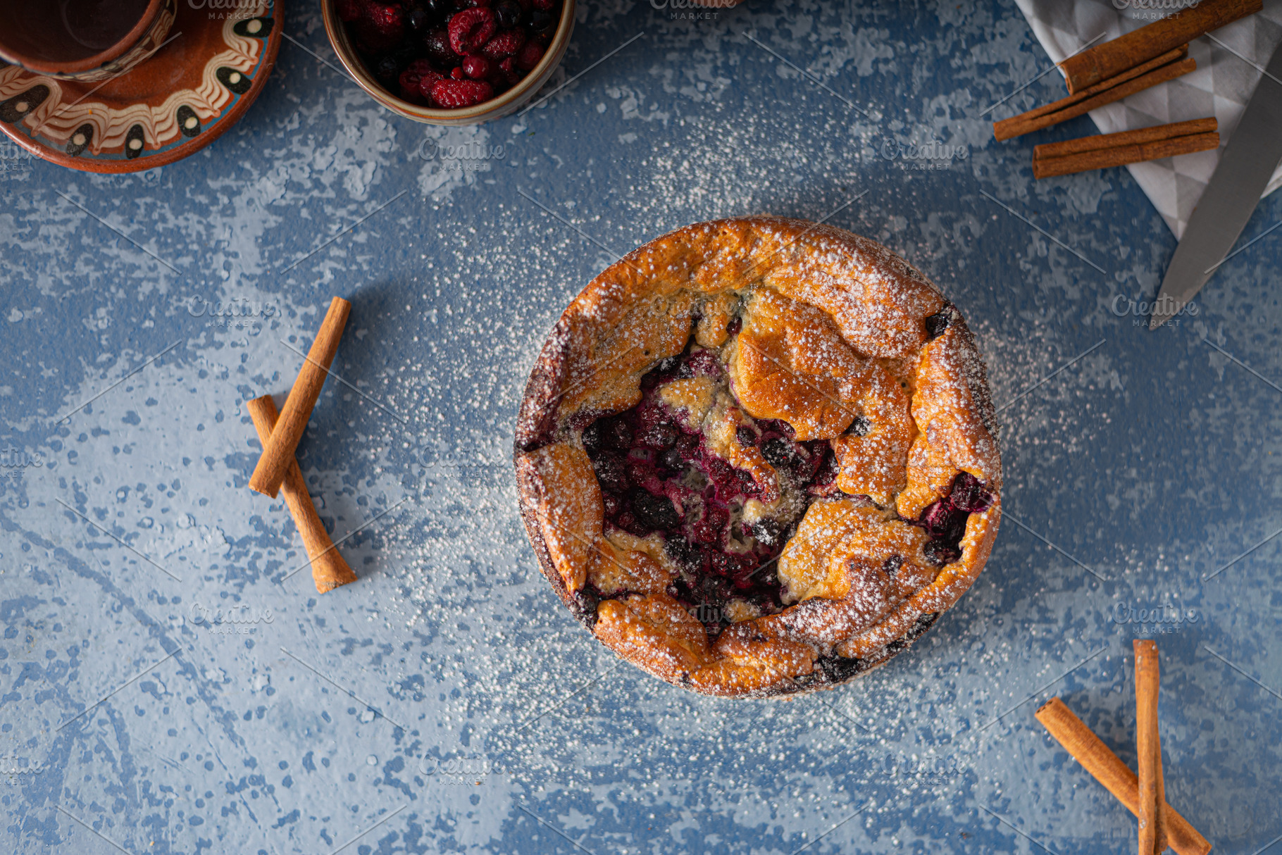 Breaded rustic pie with berries, a Food & Drink Photo by Stepanek Photography