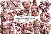 Valentine Day Clipart Girly Clipart, an Illustration by Canvas Craft (Thumbnail 1 of 6)