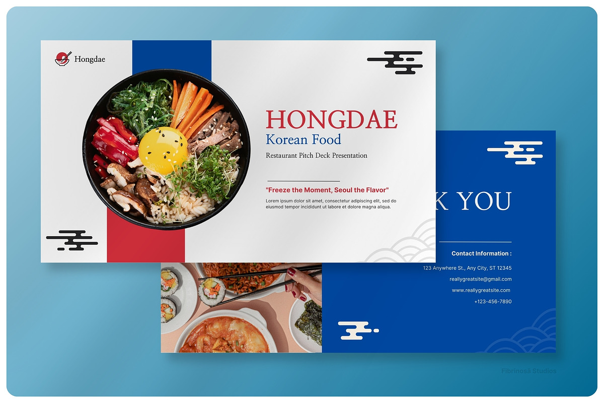 Korean Restaurant Pitch Deck Keynote preview 2