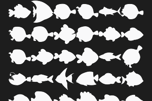 Cartoon Fish Set 1 Procreate Brush