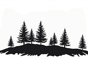 Pine Forest Silhouette Bundle, a Graphic by hafijul (Thumbnail 12 of 16)
