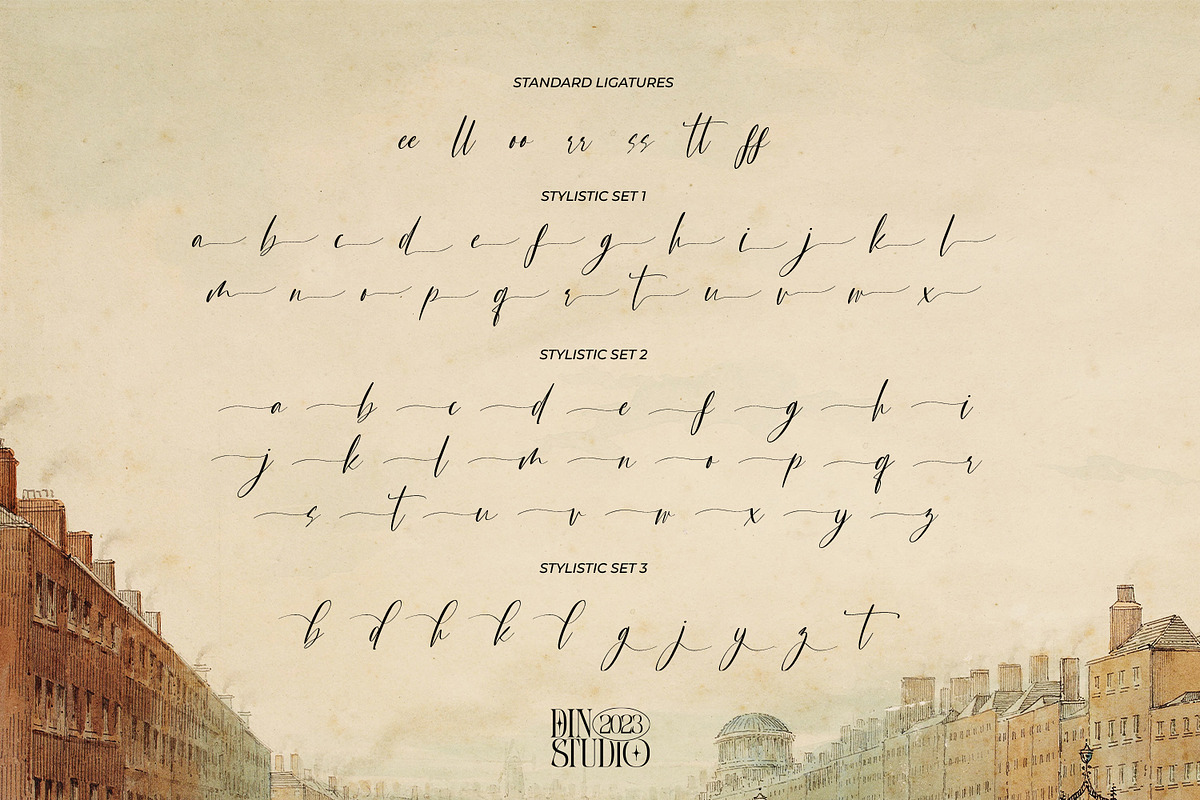 Sunset Imaginary, a Script Font by din-studio.com (Photo 7 of 10)