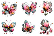 Whimsical spring Butterfly Clipart, an Illustration by CreationArt (Thumbnail 5 of 7)