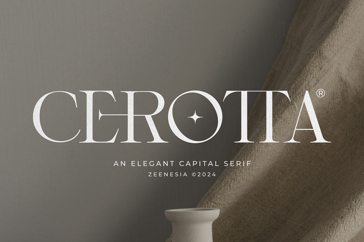 Cerotta, a Serif Font by zeenesia (Photo 1 of 17)