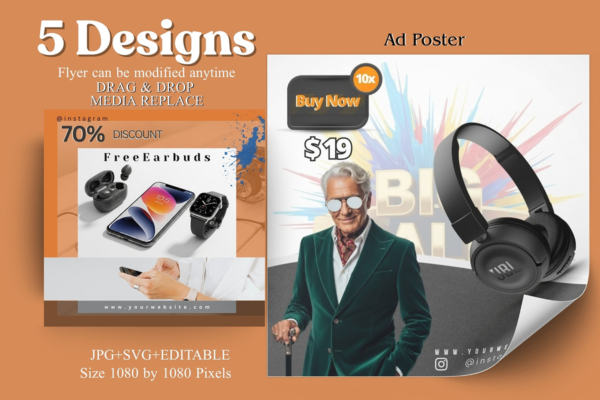 Discount Product Ad Pack of 5, a Branding & Logo Template by Aban's World (Photo 3 of 7)