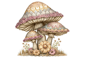 Fairy Mushroom Clipart PNG, a Food Illustration by Memories By Lea (Thumbnail 7 of 19)