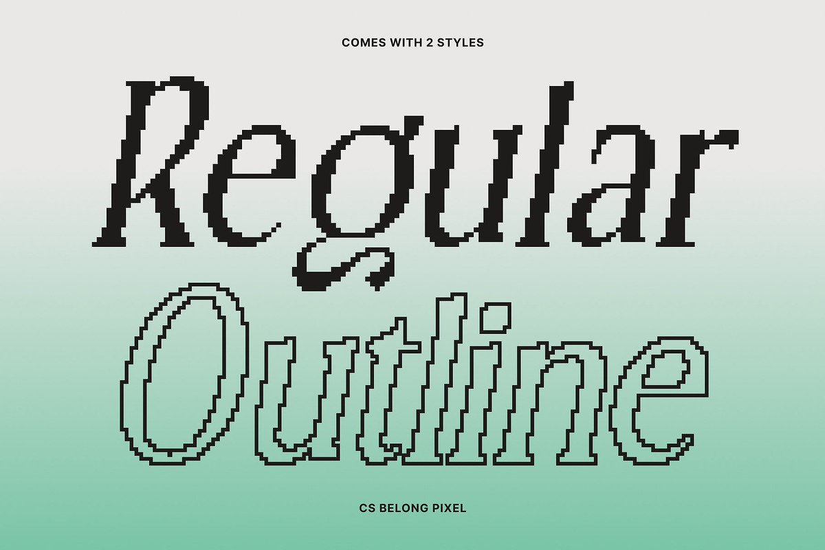 CS Belong Pixel, a Serif Font by Craft Supply Co. (Photo 4 of 8)