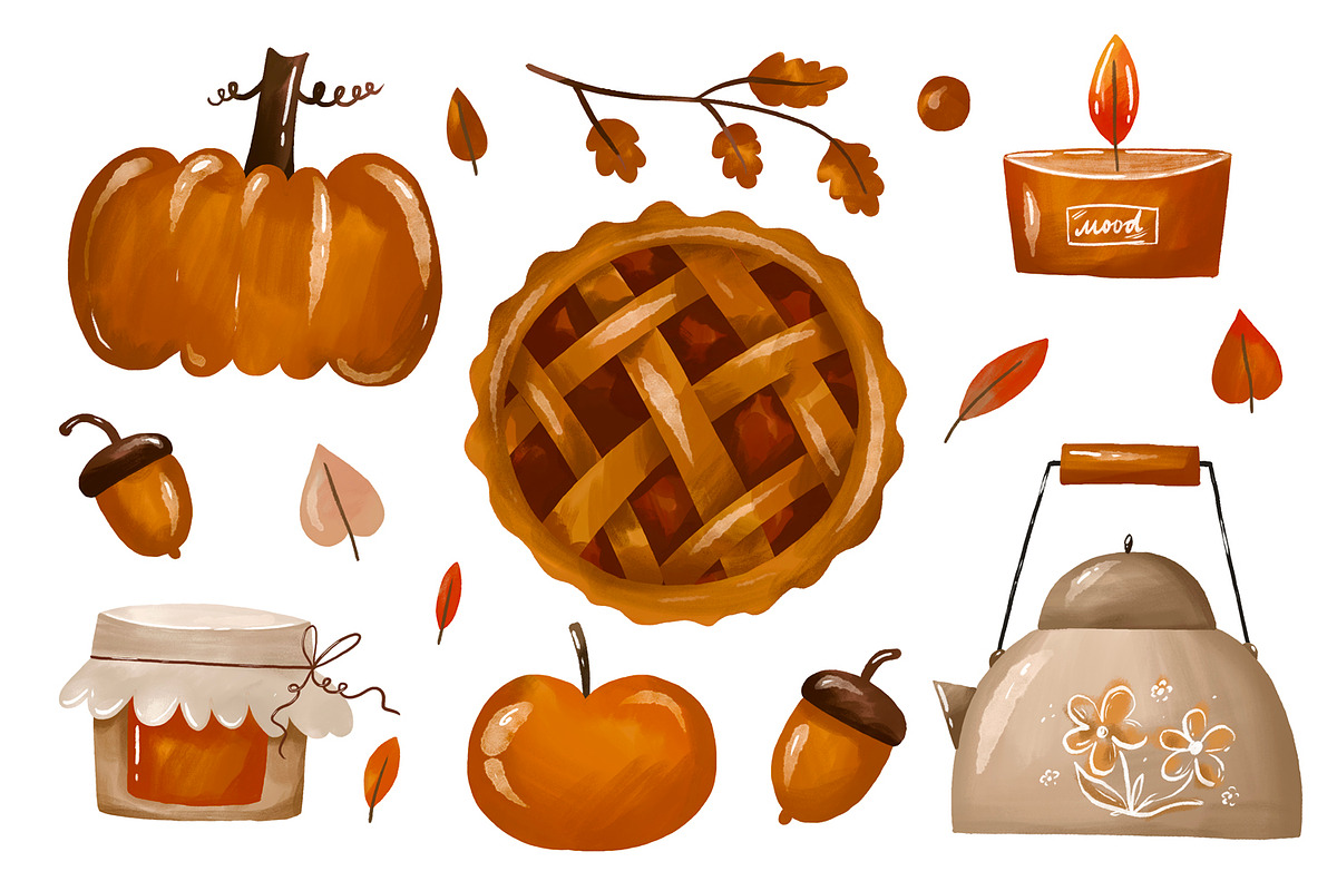 Autumn Thanksgiving Food, an Object Graphic by the_myro