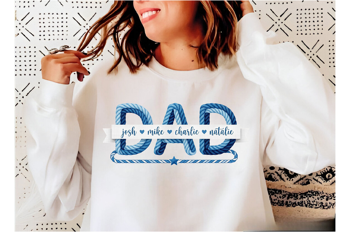 Dad Split Name Frame PNG, Father's, an Illustration by Designking (Photo 4 of 6)