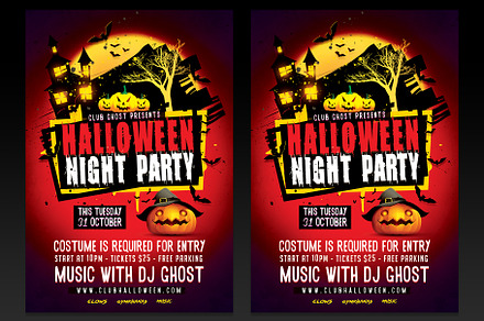Halloween Night Flyer - Template PSD, a Flyer Template by designblends@gmail.com