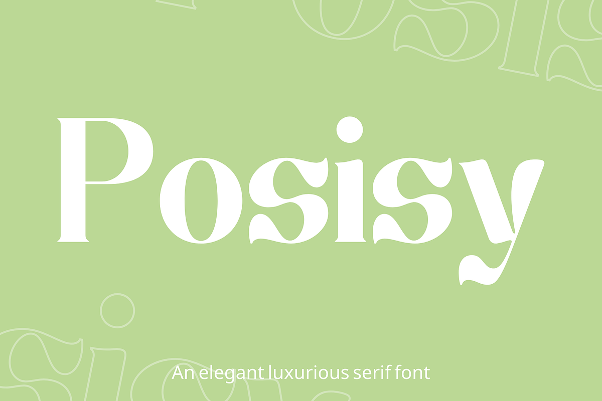 Posisy - Luxurious Serif Font, a Serif Font by Pikgura (Photo 1 of 8)