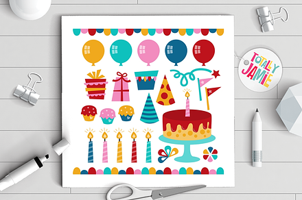 Retro Birthday Party Elements