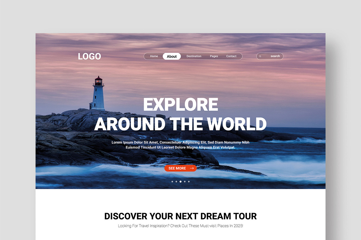 Travel Agency Landing Page Design, a Landing Page Template by MightyDesign (Photo 2 of 9)