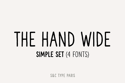 The Hand Wide Font Coll. (4 fonts)