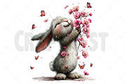 Whimsical Summer Bunny Clipart, an Illustration by Craft Nest (Thumbnail 10 of 12)