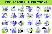 120 Flat Vector Illustrations, an Illustration by alexdndz (Thumbnail 1 of 21)
