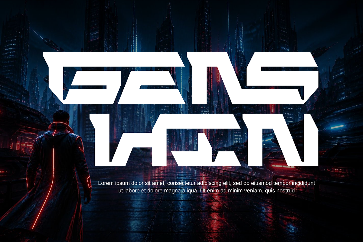 Rose Space - Futuristic Font, a Sans Serif Font by 177Studio (Photo 4 of 8)