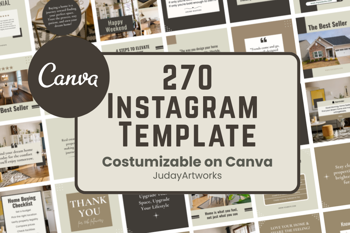 270 Real Estate IG Templates, a Templates & Theme by judayartworks (Photo 1 of 8)