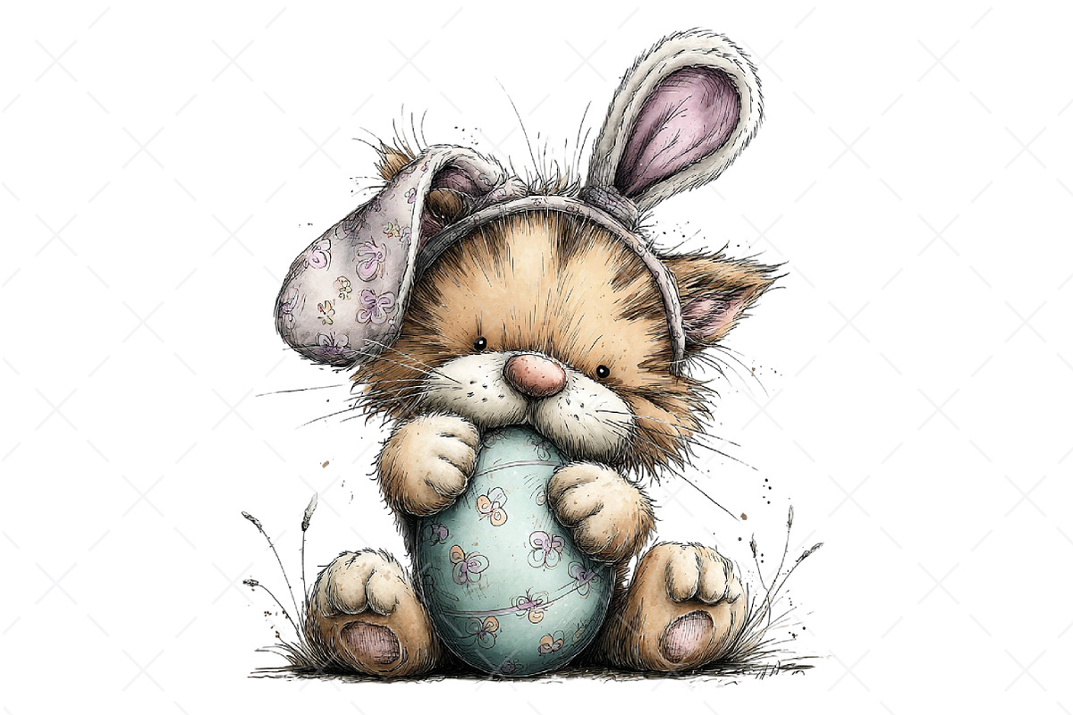 Whimsical Easter Animals Clipart, an Illustration by Craft Nest (Photo 9 of 11)
