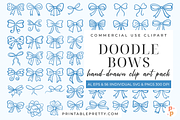 Hand Drawn Doodle Bow Clipart, an Illustration by Printable Pretty Studio (Thumbnail 2 of 6)