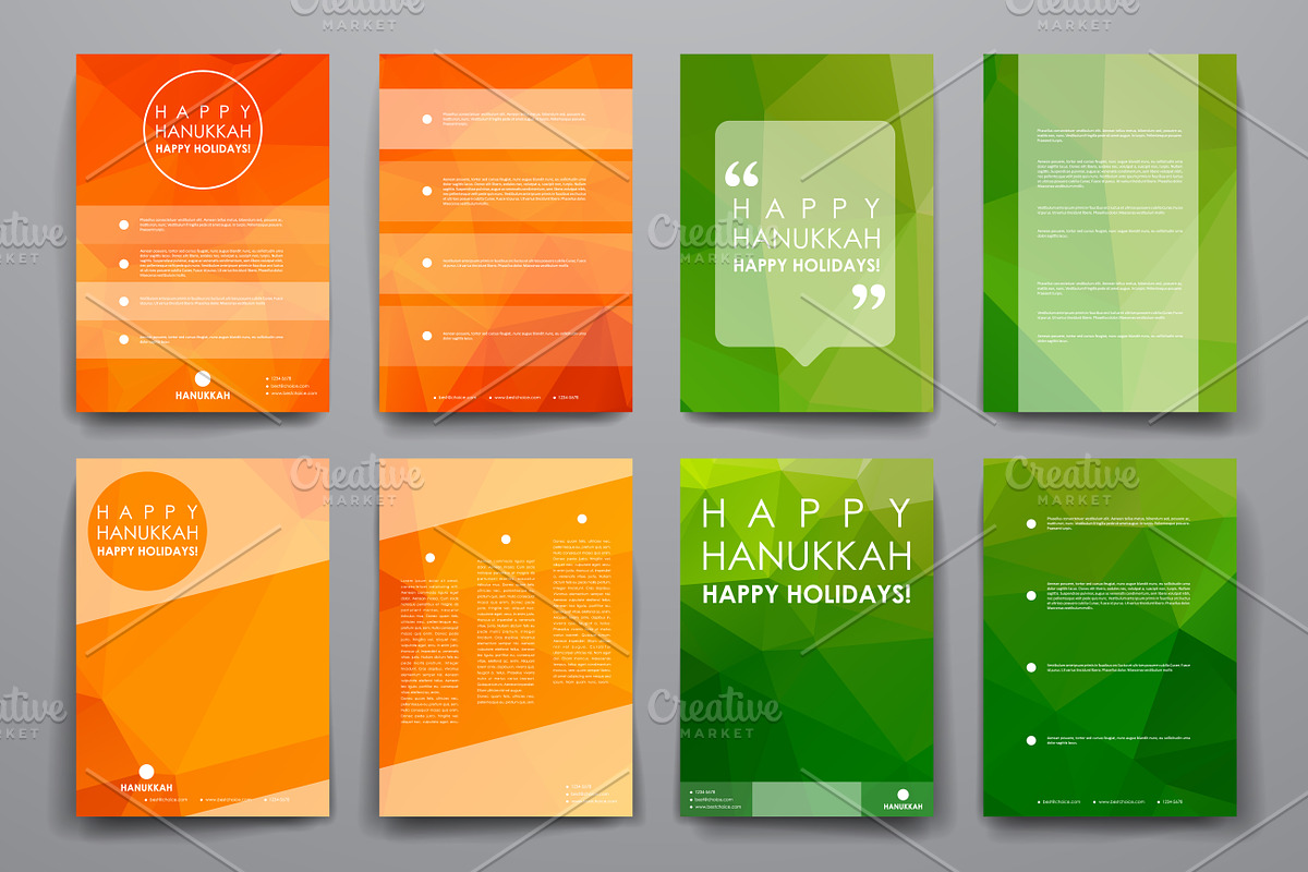 Hanukkah Set Of Brochure Templates, a Brochure Template by Palau (Photo 4 of 5)
