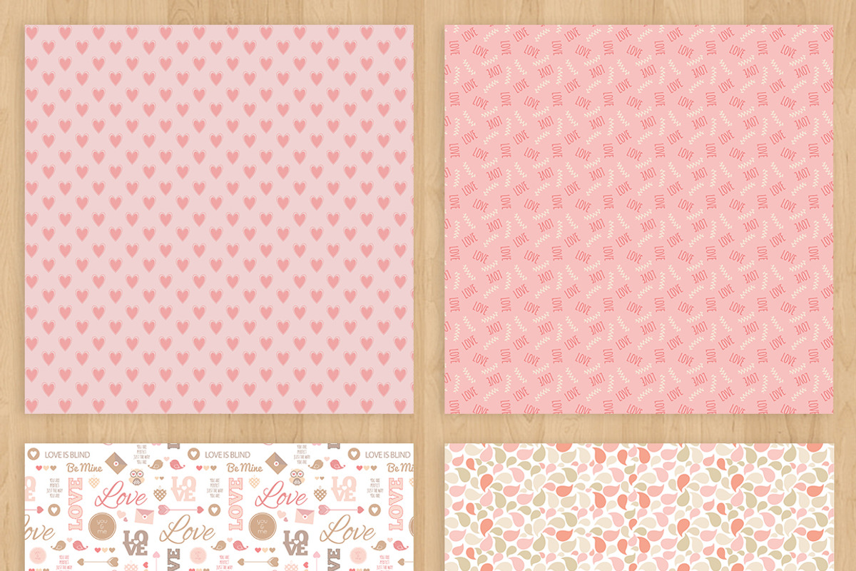 Valentine Paper pack, a Pattern Graphic by Zlatoena Clipart (Photo 2 of 4)