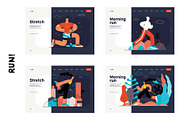 RUN! flat vector illustrations set, a Templates & Theme by Grivina's shop (Thumbnail 16 of 24)