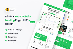 Nimbus SaaS Website Landing Page UI, a Landing Page Template by DesignBox