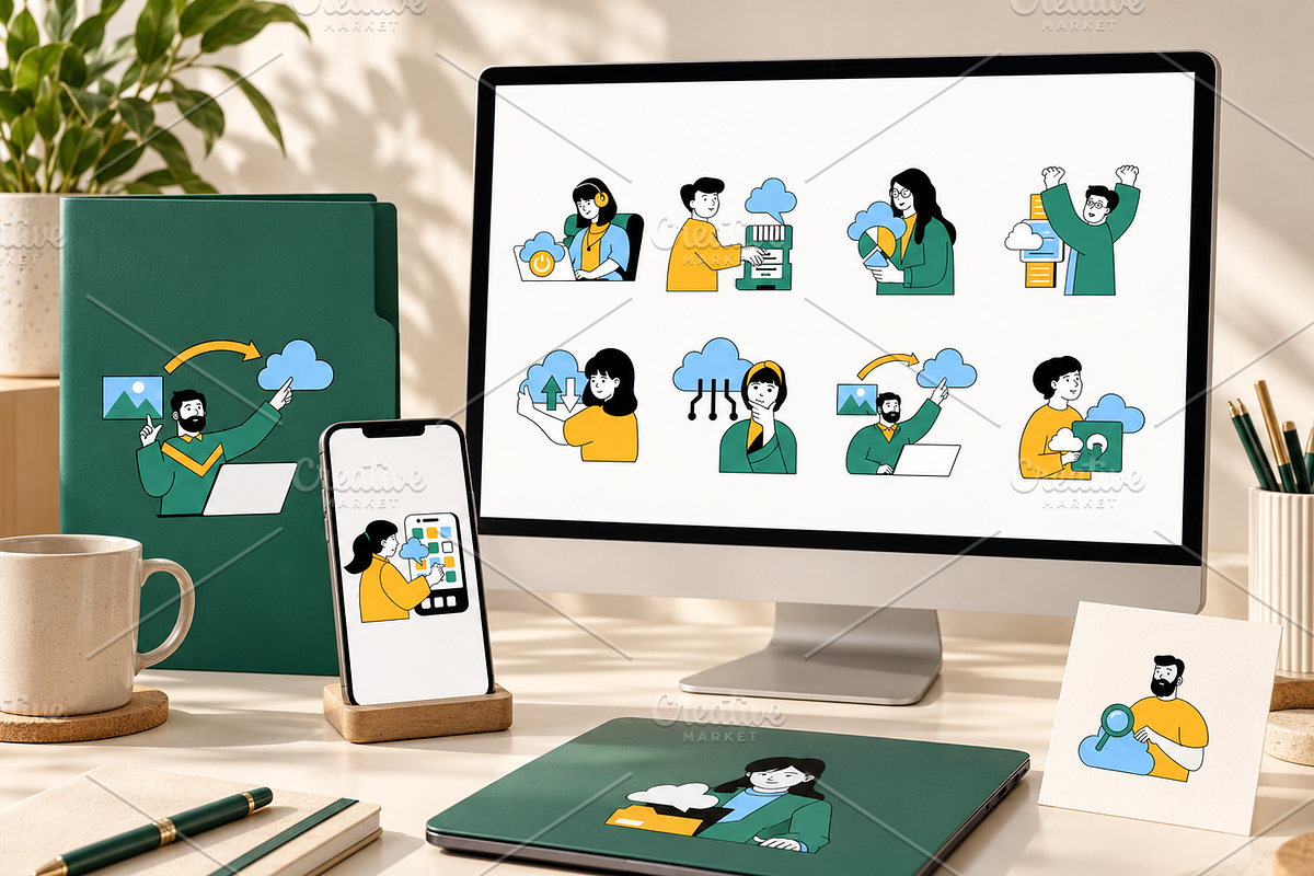 Cloud Computing Illustrations, a Technology Illustration by alexdndz (Photo 2 of 3)