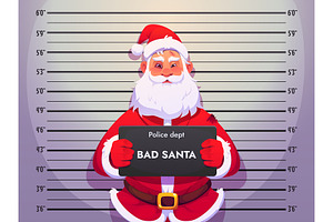 Cartoon Christmas bad Santa