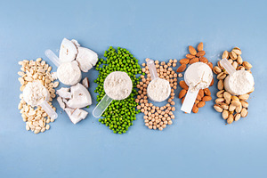 Various source vegan protein powders, a Food & Drink Photo by Rimma