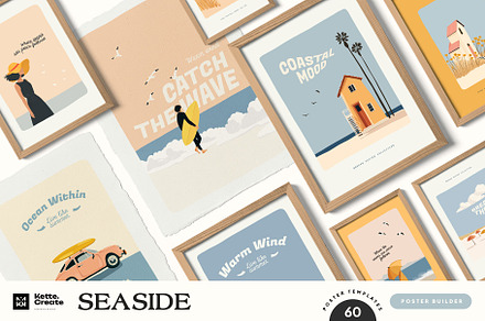 Seaside Poster Builder, an Object Graphic by KetteCreate